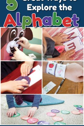 Need some great ideas to teach the alphabet! Here are five ways to explore the alphabet!