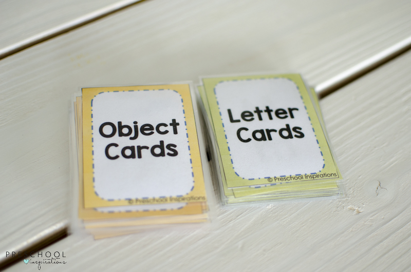 object cards and letter cards
