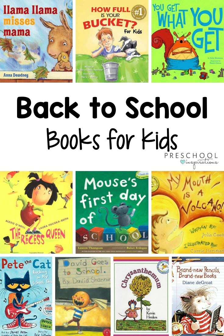 These back to school books are perfect to help prepare preschoolers, kindergarteners, and more for a new school year! Use them at home or in a preschool circle time. #preschool #backtoschool #booksforkids