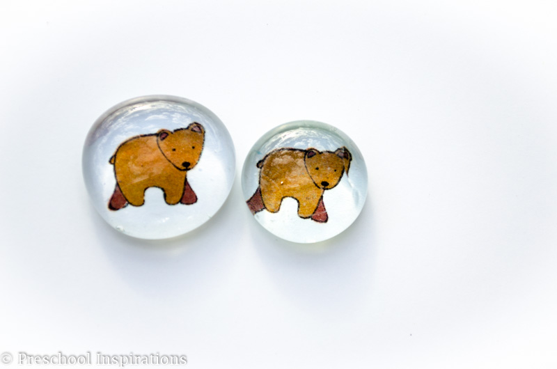 Brown Bear Inspired Glass Beads - Preschool Inspirations