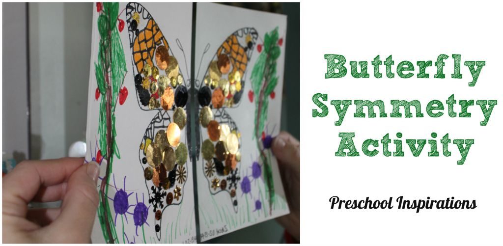 Butterfly Symmetry Activity by Preschool Inspirations