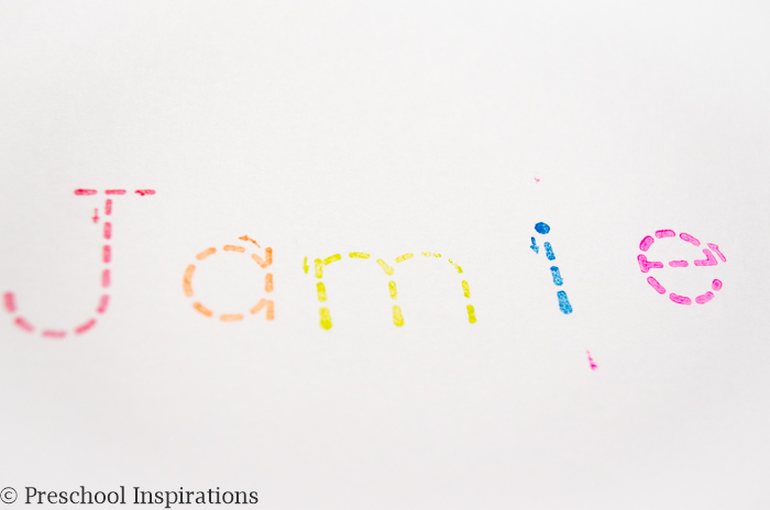 Easy ways to help children write their names.