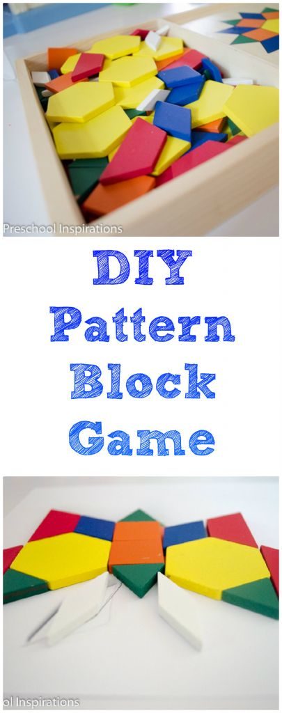 DIY Pattern Block Game by Preschool Inspirations