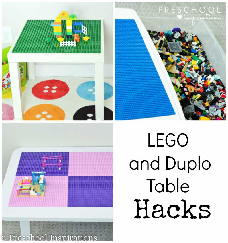 Lego tables are perfect for Lego storage and organization! Make a Lego table or Duplo table. We even made an under the bed Lego storage container.