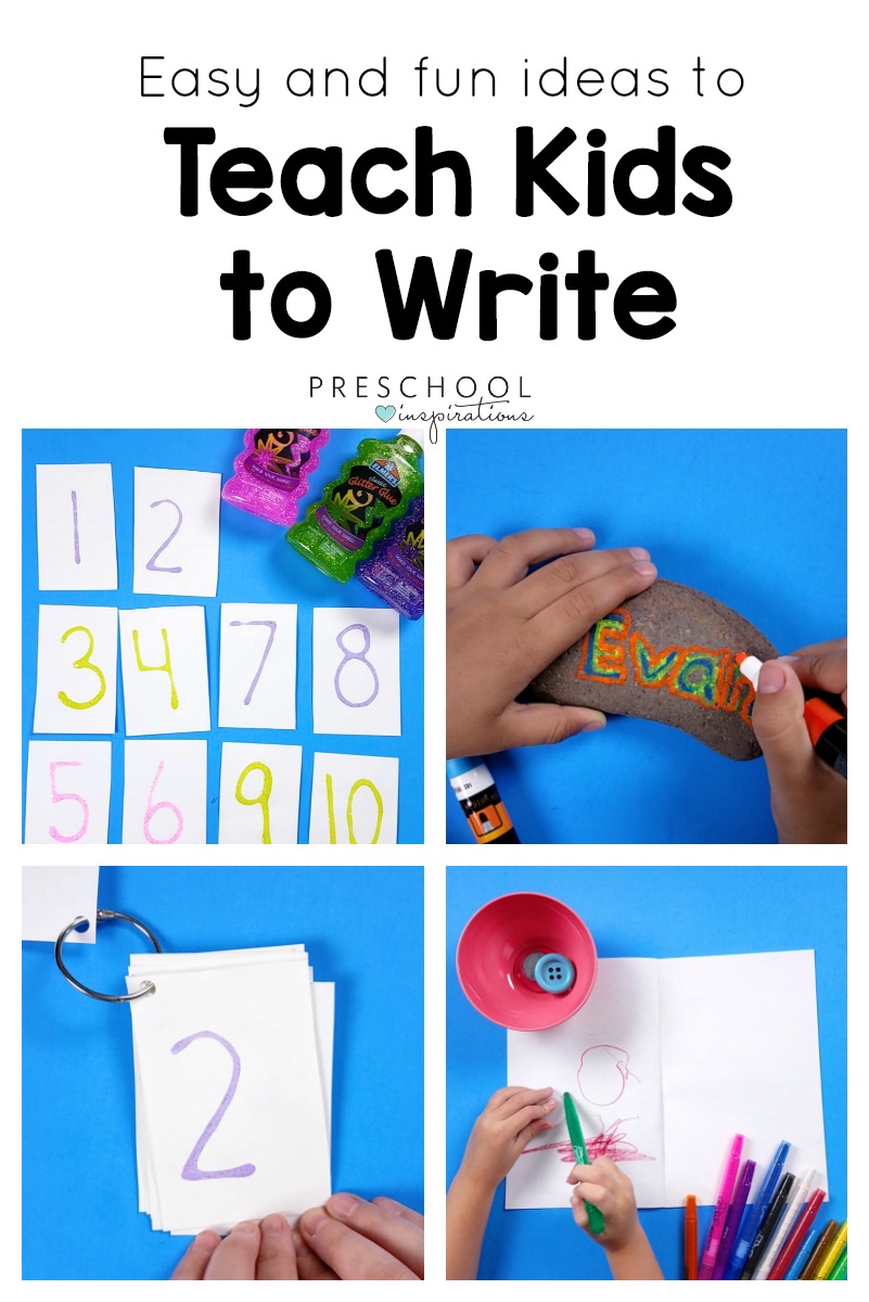 Teach Kids to write with easy and inviting handwriting activities! #preschool #kindergarten #finemotor #handwriting #namepractice #montessori #letters #literacycenters