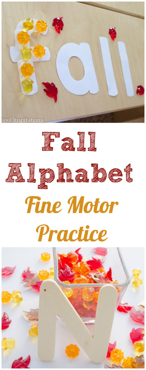 Fall Alphabet Fine Motor Practice #prek #preschool #finemotor #fall #prekideas #alphabetactivities 
