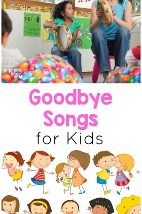 These preschool goodbye songs are perfect kids songs for circle time or as a transition song.