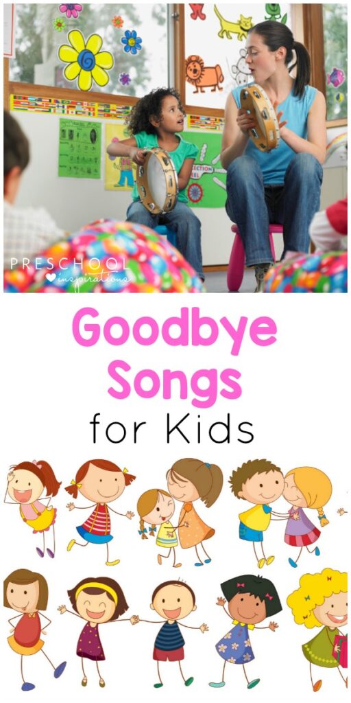 These preschool goodbye songs are perfect kids songs for circle time or as a transition song.