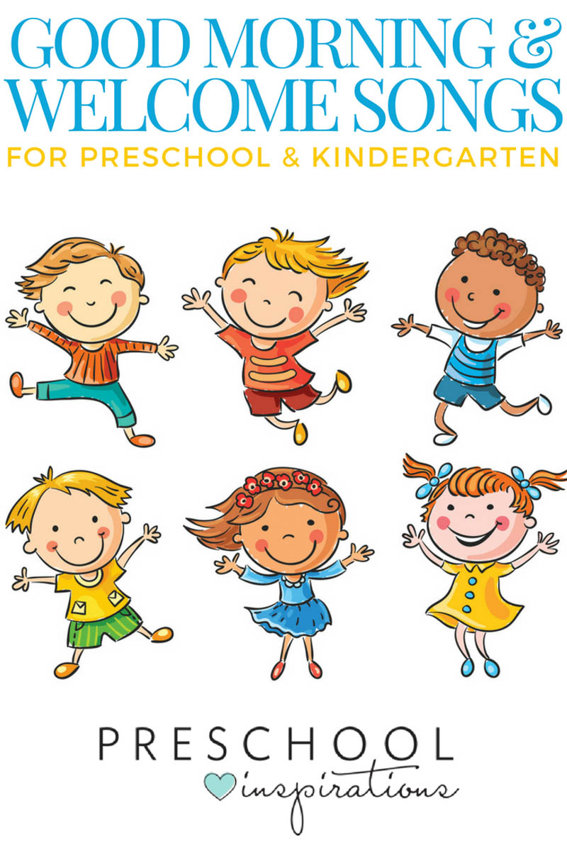 The best good morning songs and welcome songs for preschool and kindergarten! #preschool #prek #kindergarten #songs #songsforkids #music #musictheme