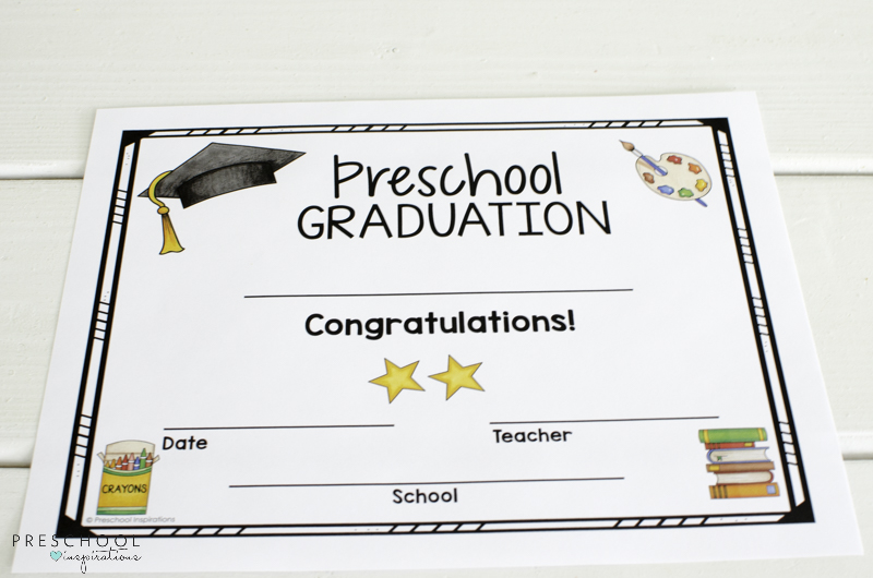 Graduation certificate for preschool