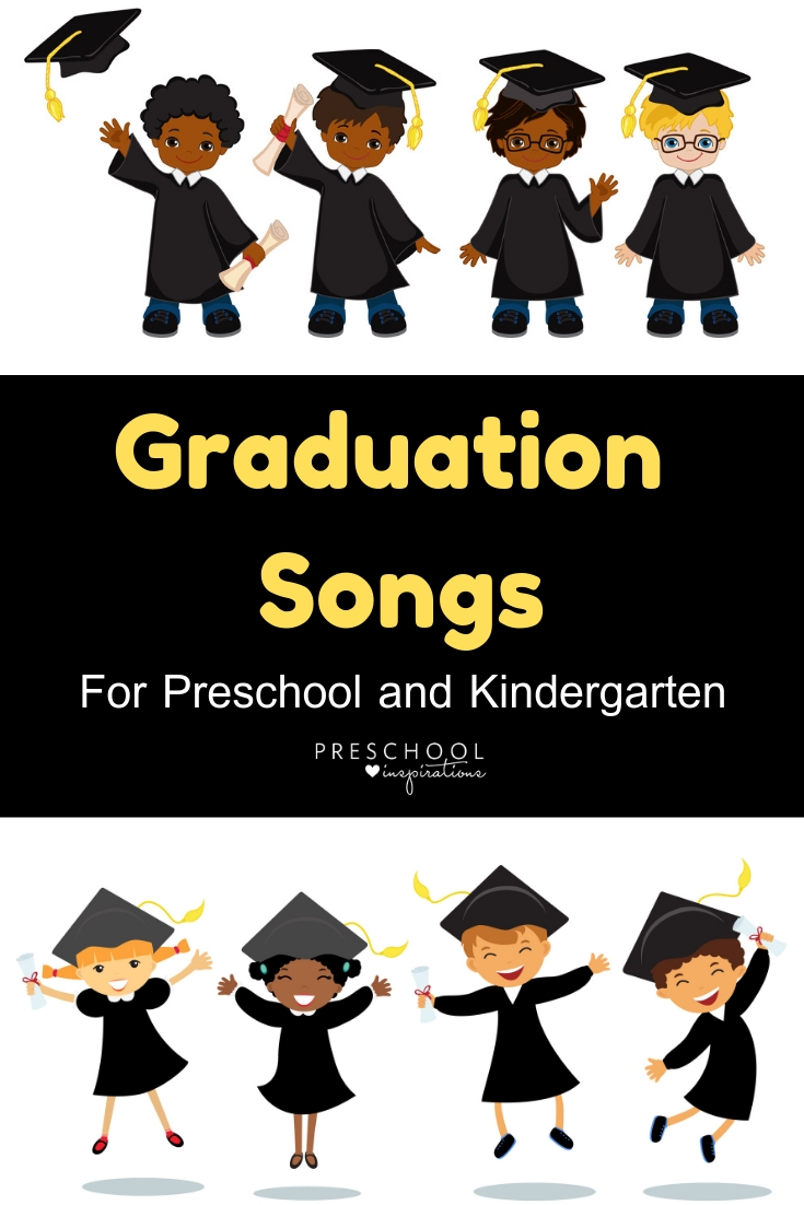 Need the perfect song for an upcoming graduation? These are great for preschool or kindergarten celebrations! #preschool #kindergarten #graduation #songsforkids