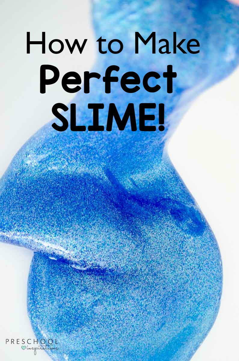 Need the perfect slime recipe? This slime recipe will show you how to make slime with borax. It is a calming and inviting play recipe and sensory activity that will keep children busy for hours! #slime #slimerecipe #diyslime #boraxslime #howtomakeslime #homemadeslime #sensory #preschool #kindergarten 