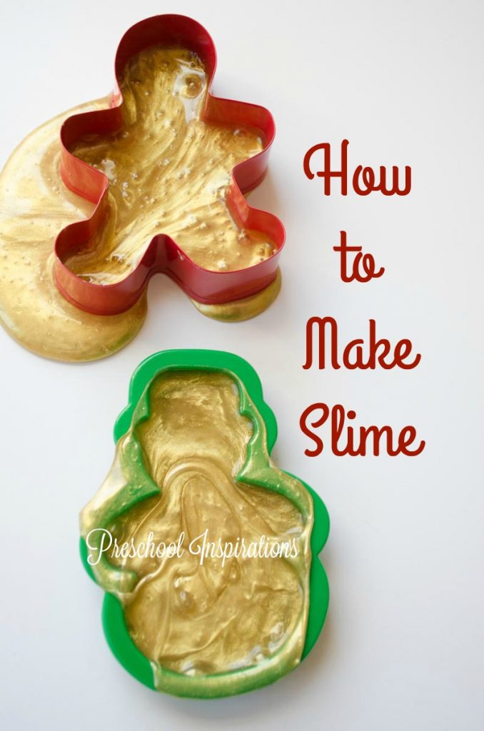 How to Make Gingerbread Slime by Preschool Inspirations #preschool #prek #kindergarten #sensory #slime #diyslime #holidayslime #slimerecipe #christmasactivitiesforkids