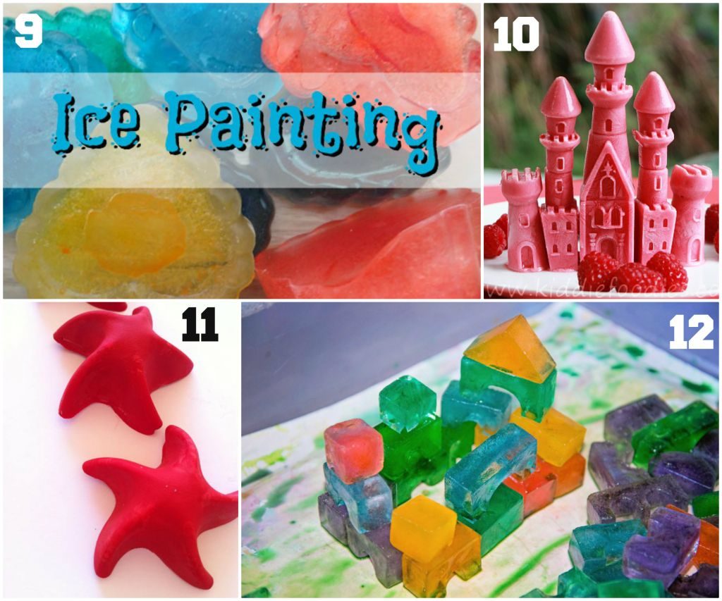 Ice cube tray ideas compiled by Preschool Inspirations
