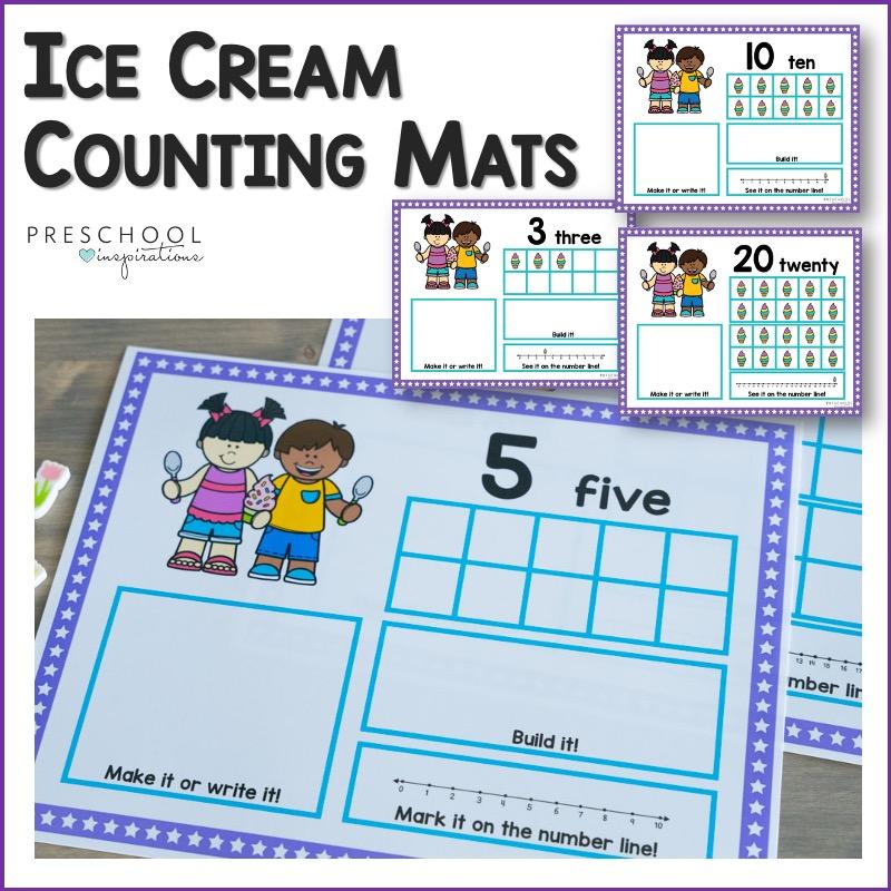cover image for ice cream counting mats