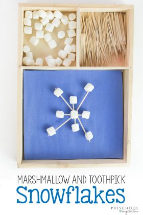 Marshmallow and Toothpick Snowflakes STEM Activity