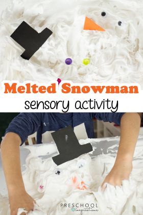 Make this winter and sensory activity perfect for building a snowman indoors!