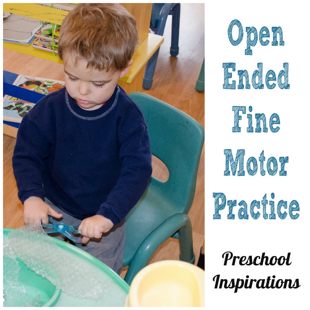 Help children practice fine motor skills with a scissor practice sensory table.