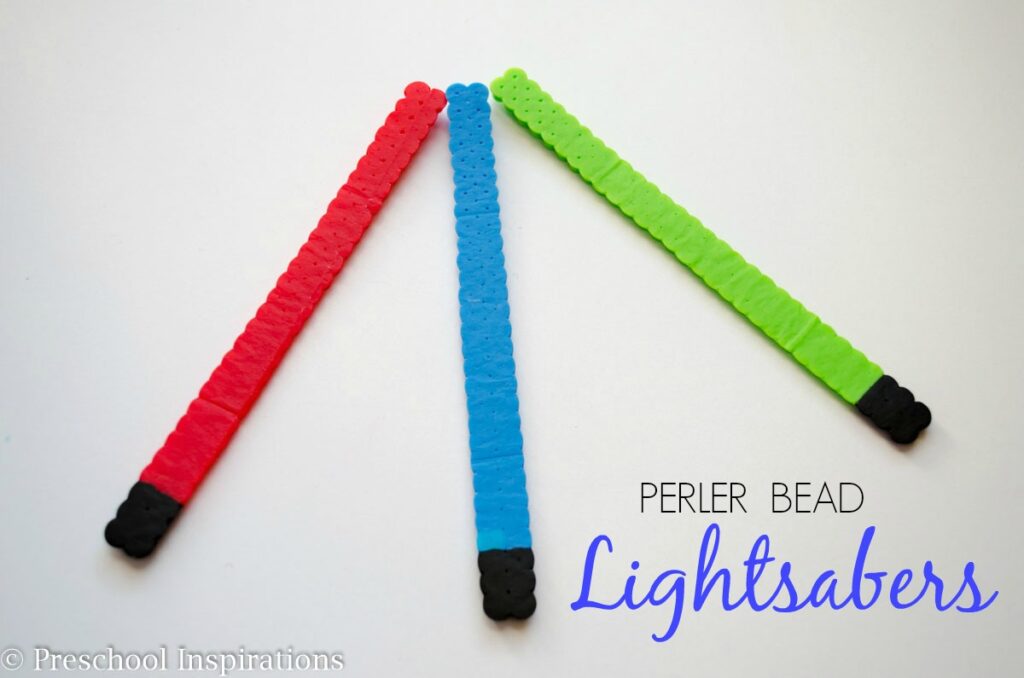 Perler Bead Lightabers from Star Wars by Preschool Inspirations