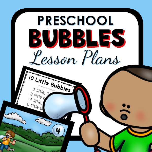 cover image for preschool bubbles lesson plans