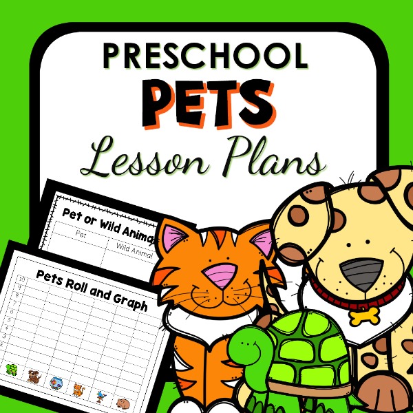 cover image for preschool pets lesson plan