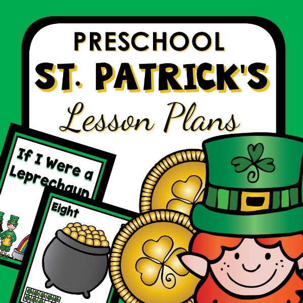 cover image for preschool lesson plans for St. Patrick's Day