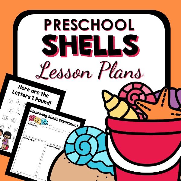 cover image for preschool shells lesson plan