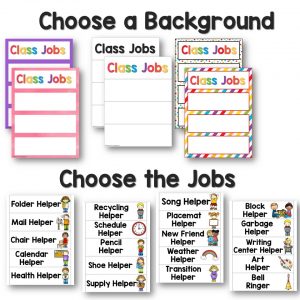 Choose the Background to build your own class job chart