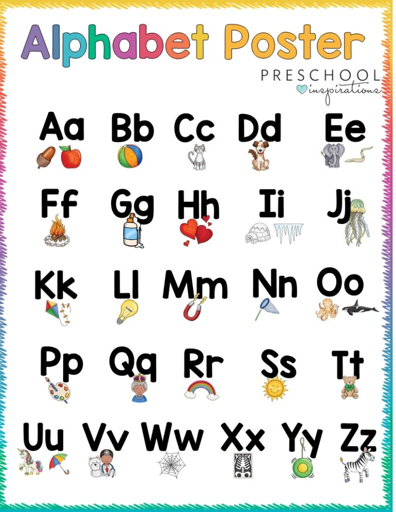 Alphabet poster available for download