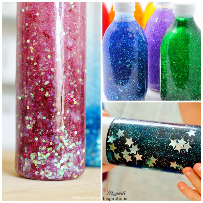 Glitter Jar tutorials that are perfect for the classroom or home. These calming jars will help evoke tranquility and help to soothe children who are anxious, hyperactive or having trouble dealing with tough emotions. These also make fabulous time out timers.