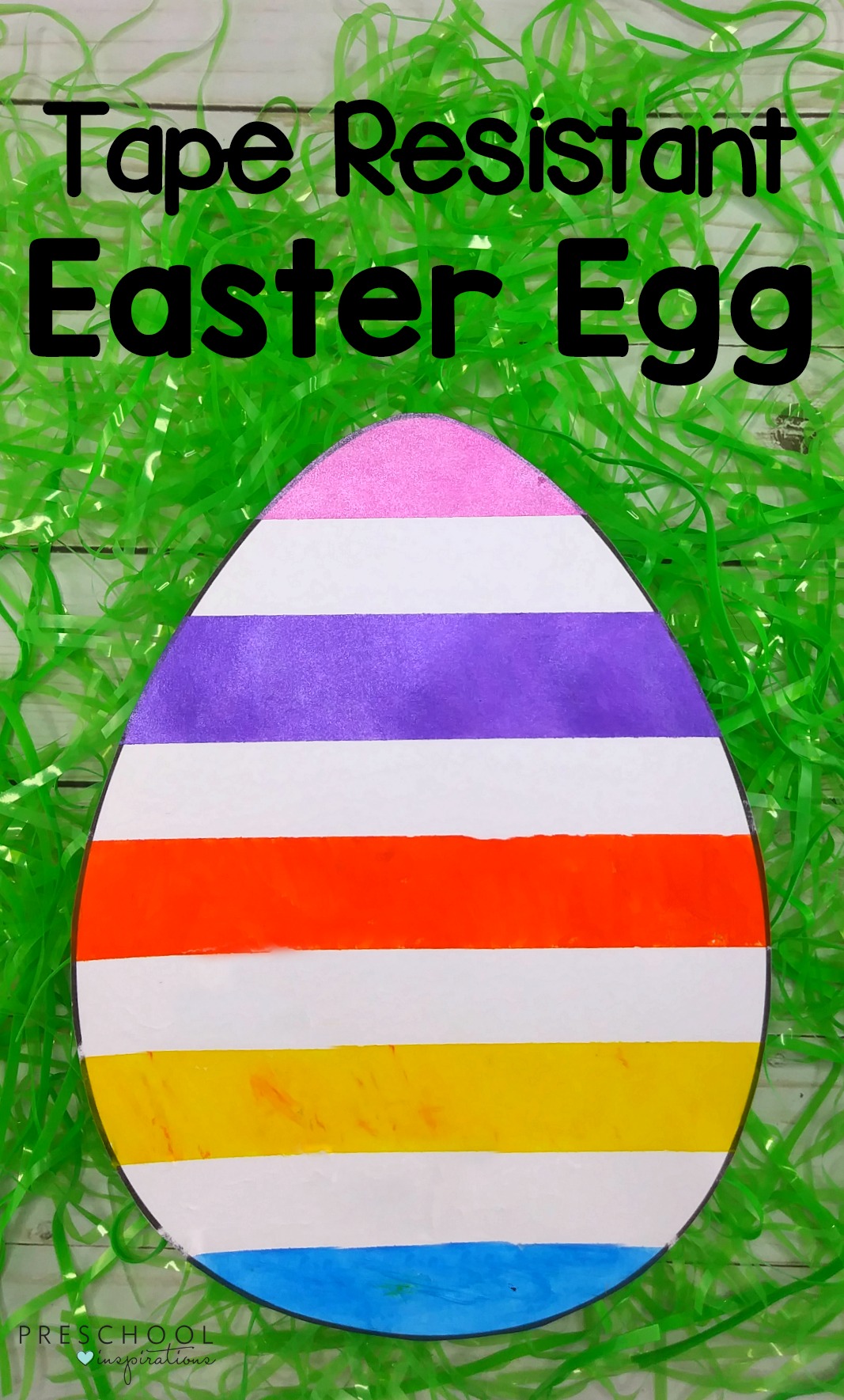 Tape resist Easter egg art the kids can make themselves