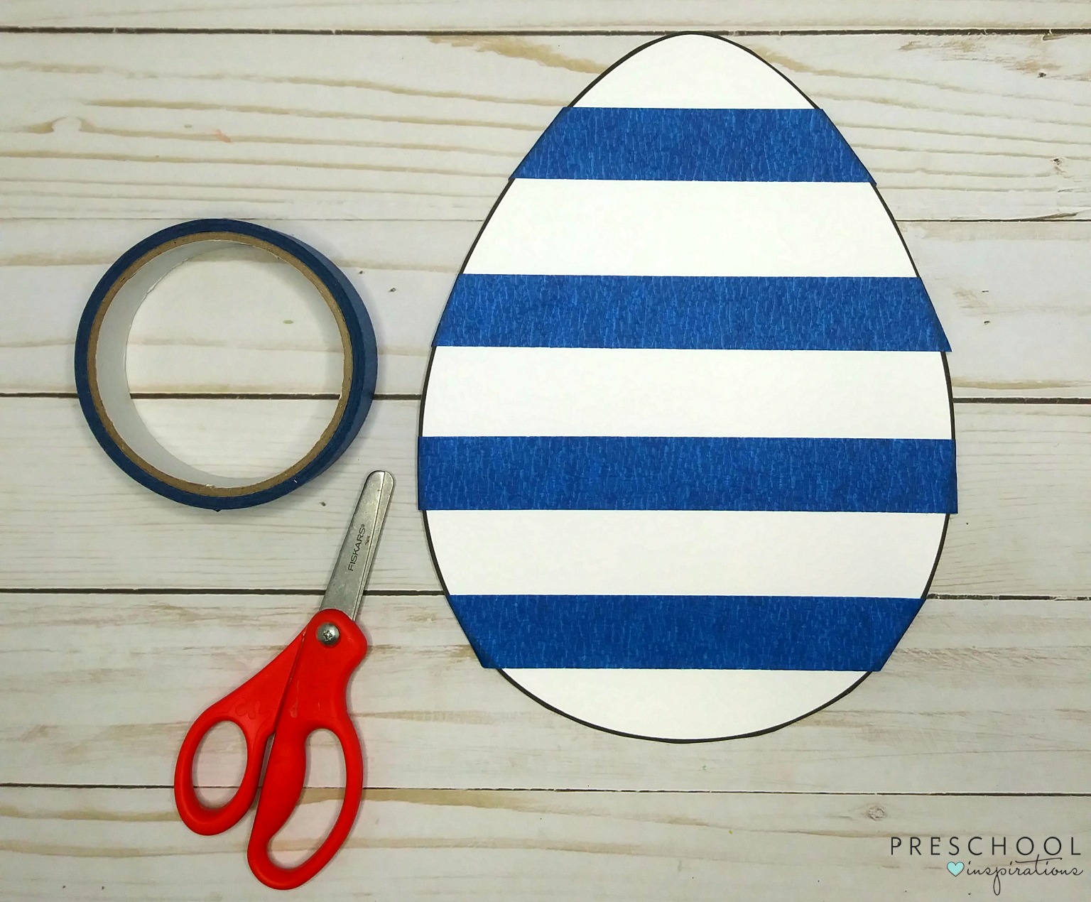 Easy to prep Easter egg art for preschoolers