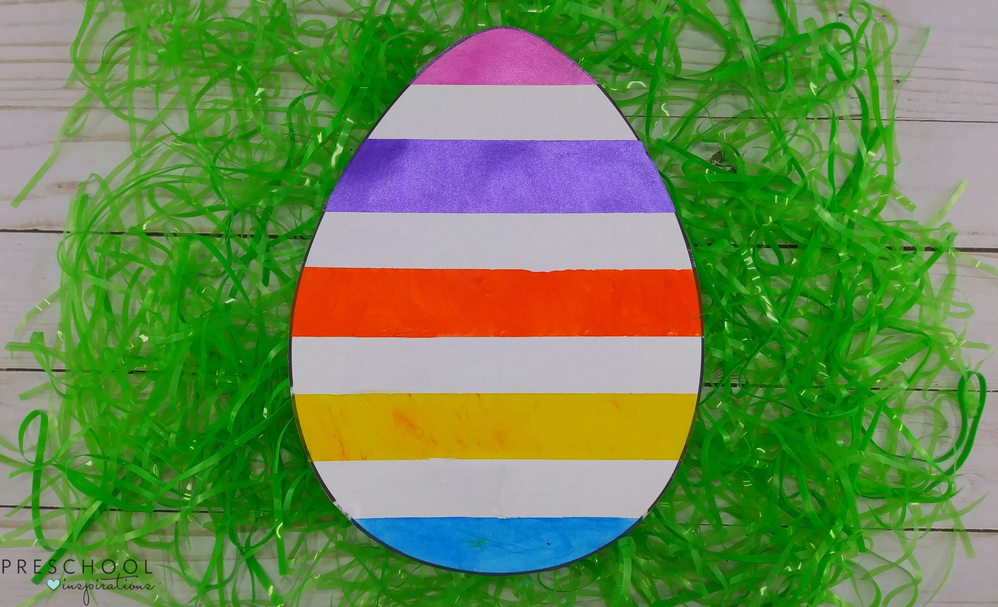Tape resist Easter egg art