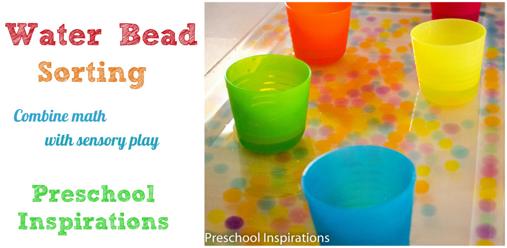 Water bead sorting by Preschool Inspirations