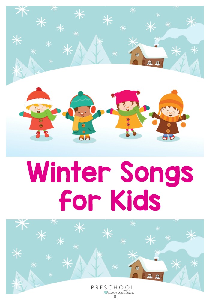 Winter songs are a great way to warm up those muscles with some gross motor movement! Enjoy these songs with your class or your kids at home. #preschool #prek #winteractivities #kidsactivities