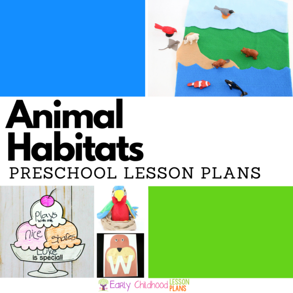 cover image for preschool animal habitats lesson plans