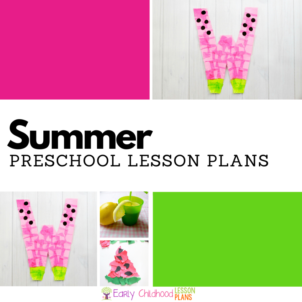 cover image for preschool summer lesson plans