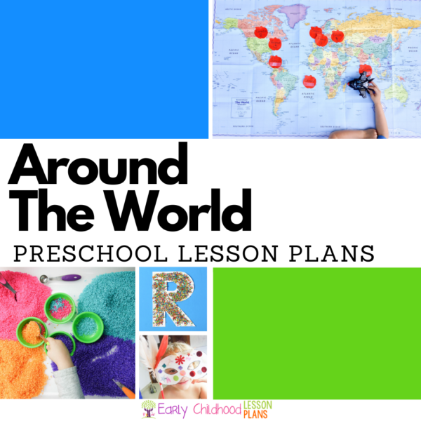 cover image for Around the World preschool lesson plans